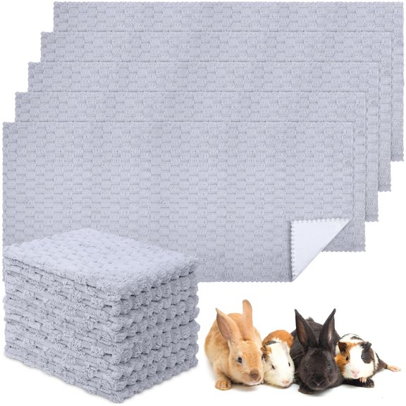 Gray 22" X 47" Waffle Small Animal Blanket Bedding Mats