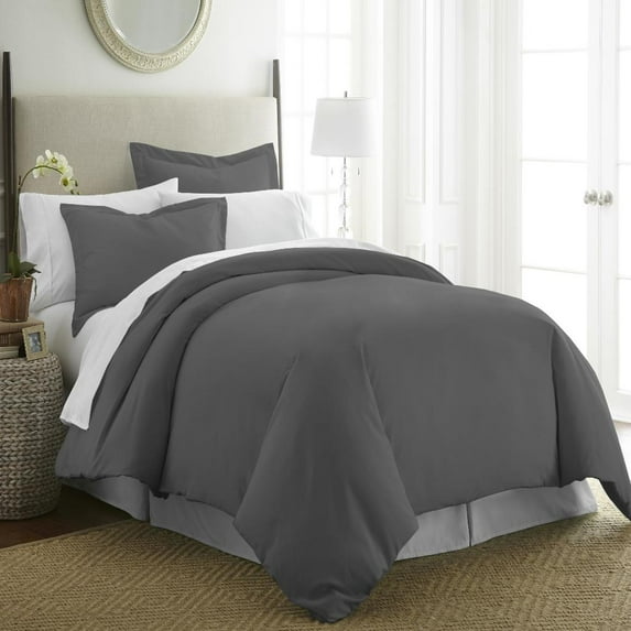 Gray 3 Piece Duvet Cover Set Twin/Twin Extra Long, by Simply Soft