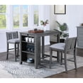 thumbnail image 1 of Gray 36" Counter Height Dining Table Set with 2 Chairs / Great for Small Dining Areas, 1 of 6