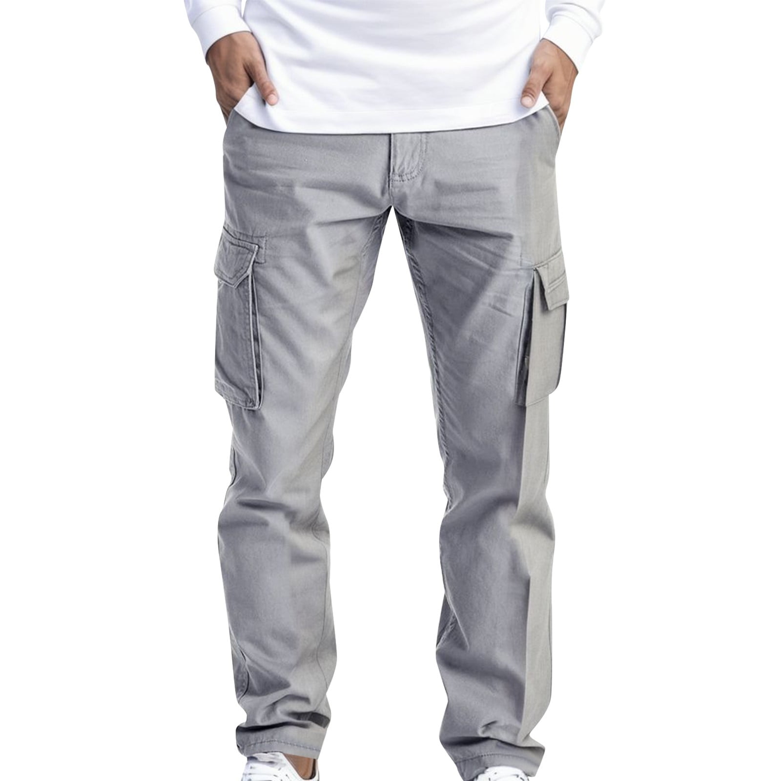 Gray 3XLarge Cargo Wear Cargo Men's Construction Work Clothes for Men Full 6 Pocket Work Pants