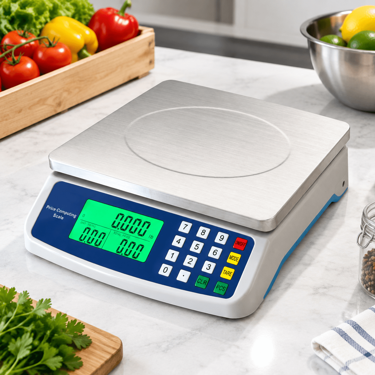 Gray 40kg Digital Kitchen Scale Stainless Steel with LCD Display for ...