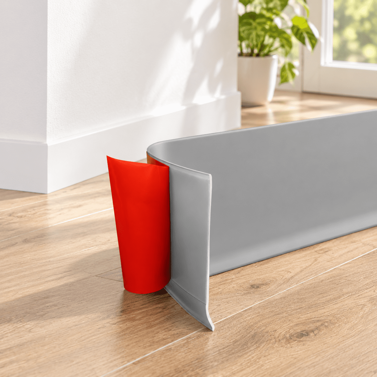 Gray 4in x 60ft Self-Adhesive Vinyl Wall Baseboard Molding Trim ...