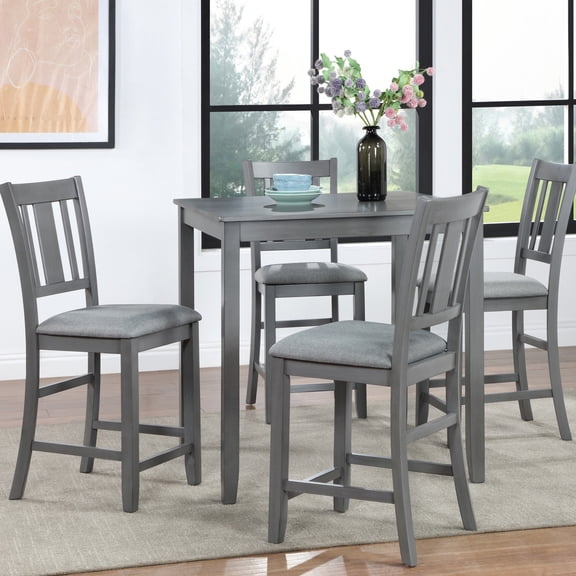 Gray 5-piece Set - Oil-proof & Easy Clean - Limited Space Kitchen - Spacious for 4 Diners