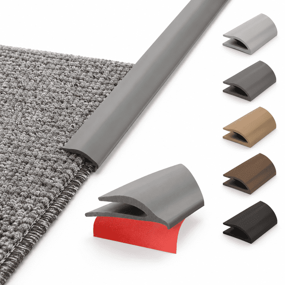 Gray 6.6Ft Carpet Edge Trim Binding Rug Protector for Indoor Outdoor Use