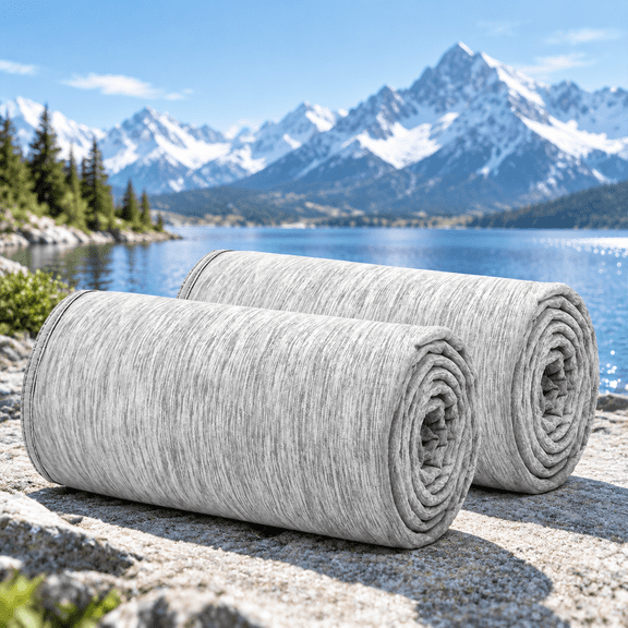 Gray 60 x 80 inches 2-Pack Arc-Chill Cool Fiber Summer Bed Blanket
