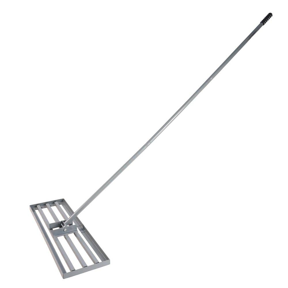 Grey Rakes Gray 79.5 in. Plastic Handle Metal Rake Tool Lawn Leveling Rake for ...