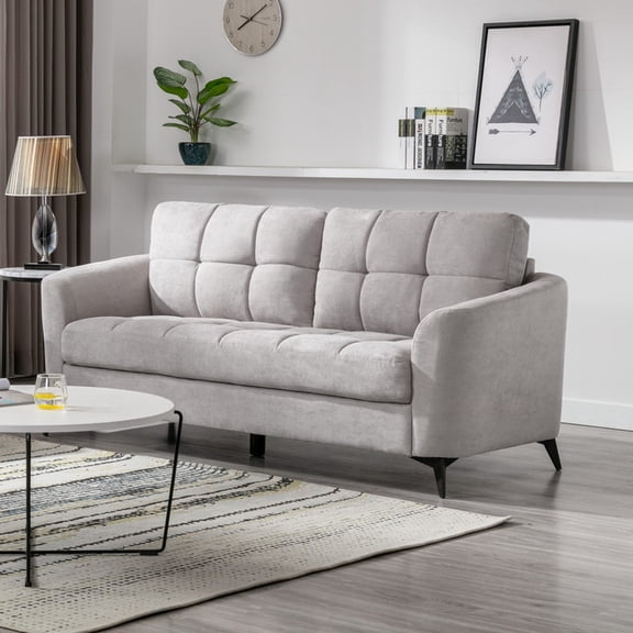 Gray 79" , With Cushion And Coil Seating Woven Pocket Form