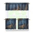 thumbnail image 1 of Gray Abstract Oil Painting 3-Piece Kitchen Curtains Set Kitchen Curtains Sets with Valance for Windows Rod Pocket Machine Washable Kitchen Decor Decorations (54"x18"+2x27.5"x24"), 1 of 6