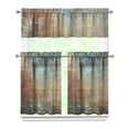thumbnail image 1 of Gray Abstract Oil Painting Kitchen Curtain Valance 3 Piece Set for Kitchen Curtains and Valance Set Short Curtain Sink Window Decor 36 Inch Small Window Treatment Tier 27.5x36 Length, 1 of 6