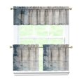 thumbnail image 1 of Gray Abstract Oil Painting Kitchen Curtains and Valances Set - 3 Piece Kitchen Curtains Sets with Valance for Windows Rod Pocket Machine Washable Kitchen Decor Decorations (54"x18"+2x27.5"x24"), 1 of 6