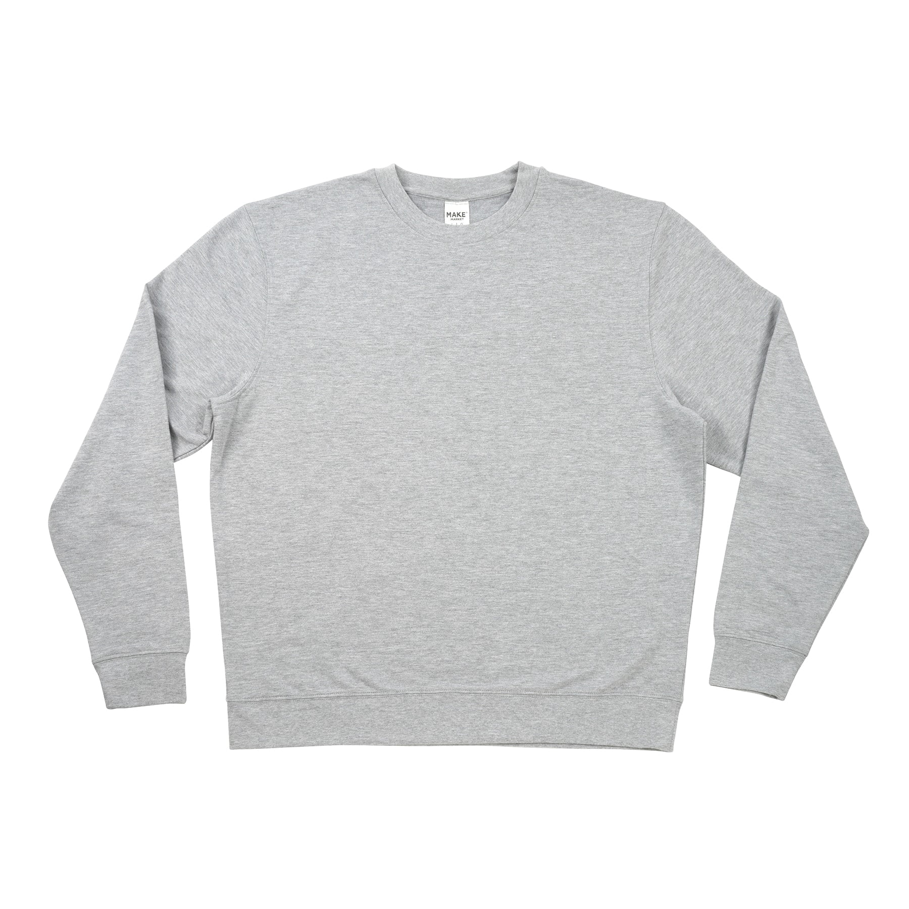 Make Market Gray Adult Crew Neck Sweatshirt - Medium Cotton-Poly Fleece Pullover for Vinyl Transfers & Fabric Paint, Unisex Fit for Custom DIY Apparel, 12 Pack