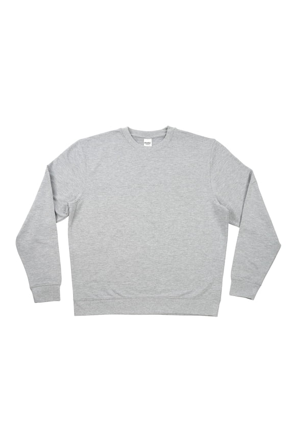 Gray Adult Crew Neck Sweatshirt - Medium Cotton-Poly Fleece Pullover for Vinyl Transfers & Fabric Paint, Unisex Fit for Custom DIY Apparel, 12 Pack