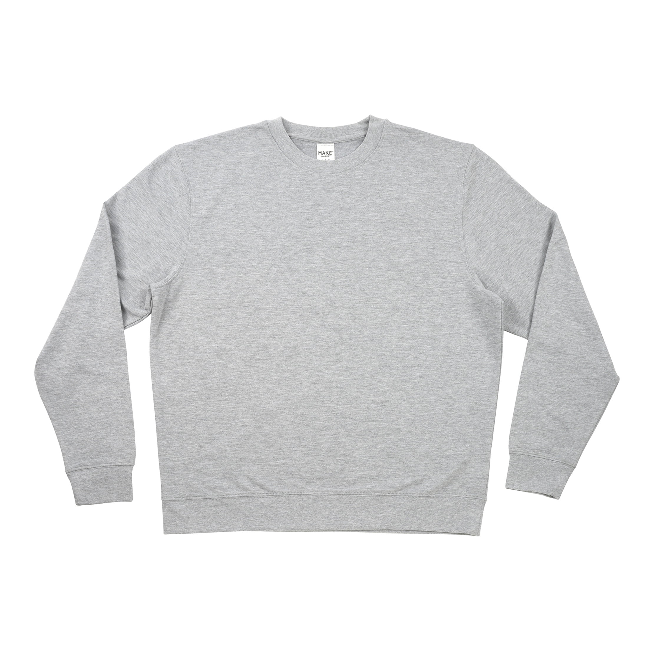 Make Market Gray Adult Crew Neck Sweatshirt - X-Large Cotton-Poly Fleece Pullover for Vinyl Transfers & Fabric Paint, Unisex Fit for Custom DIY Apparel, 12 Pack