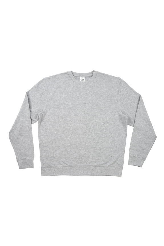 Gray Adult Crew Neck Sweatshirt - X-Large Cotton-Poly Fleece Pullover for Vinyl Transfers & Fabric Paint, Unisex Fit for Custom DIY Apparel, 12 Pack