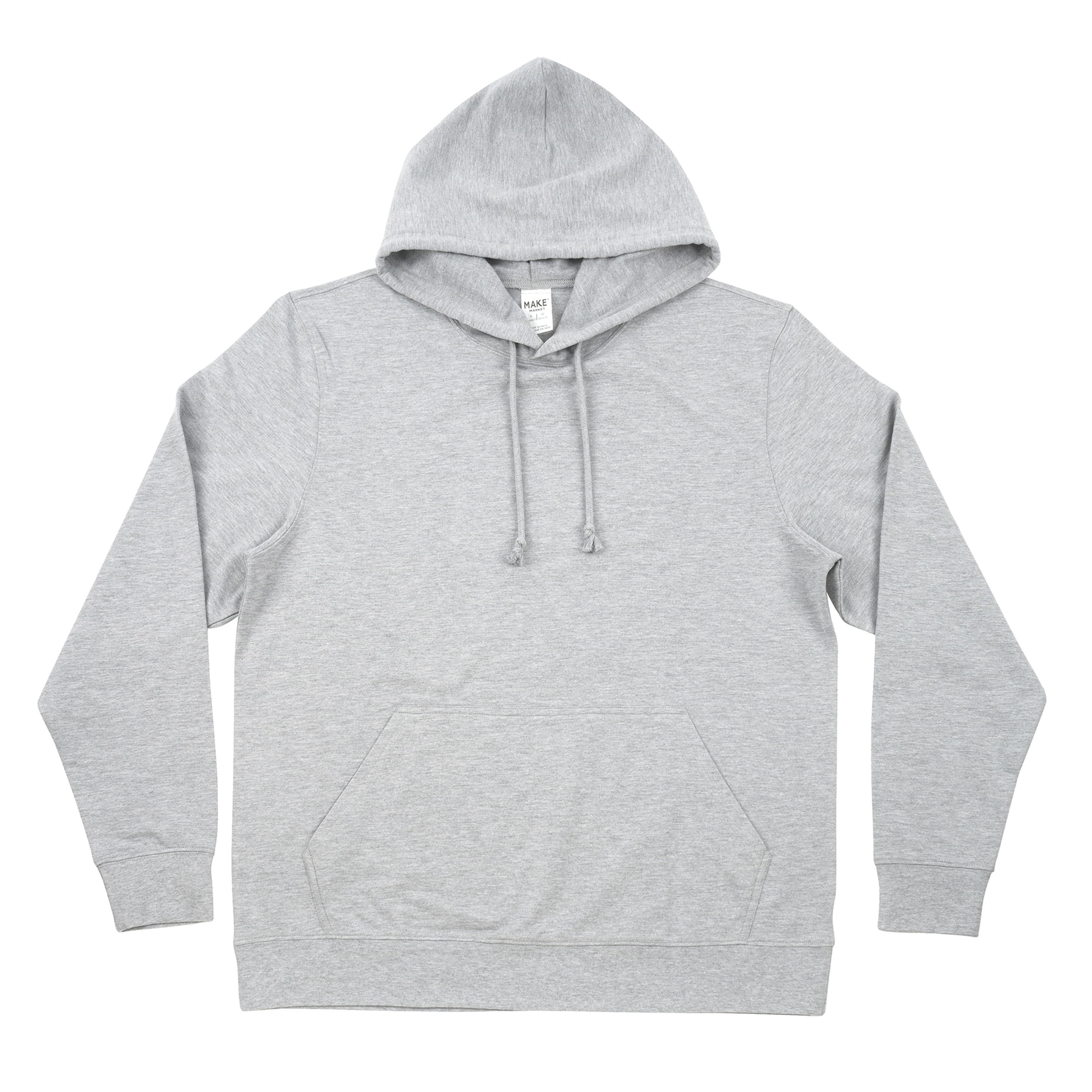 Gray Adult Pullover Hoodie by Make Market - Large Cotton-Poly Fleece Sweatshirt with Drawstring Hood - Unisex Fit for Vinyl Transfers & Fabric Paint - Custom DIY Apparel - 12 Pack