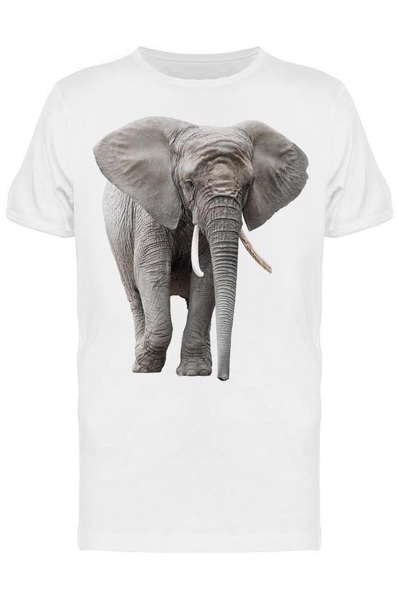 Gray African Elephant,large Ears T-Shirt Men -Image by Shutterstock, Male x-Large