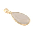 thumbnail image 1 of Bead Landing Gray Agate Teardrop Pendant - 29mm x 16mm Gold-Finished Nickel-Free Gemstone Charms for DIY Necklaces & Jewelry Making, 12 Pack, 1 of 3