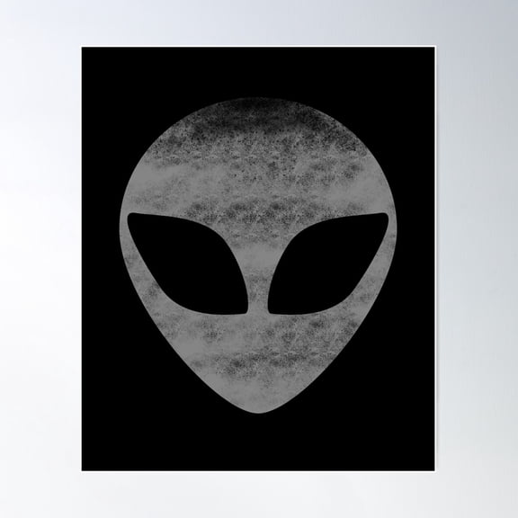 Gray Alien Poster Wall Art, Modern Wall Decor For Living Room Bedroom, 8x12 UNFRAMED