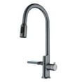 Gray All Copper Digital Display Kitchen Pullout, Cold And Hot Water