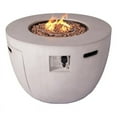 thumbnail image 1 of Gray Aluminum Patio and Outdoor Round Firepit Table with Rain Cover, 1 of 7