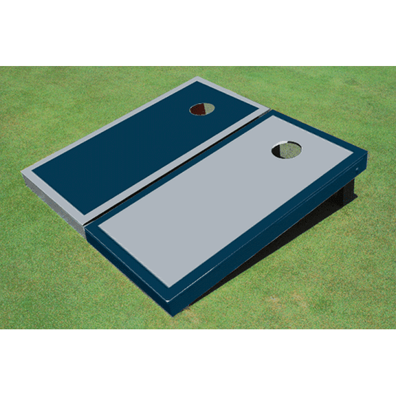 Gray And Navy Alternating Border Set