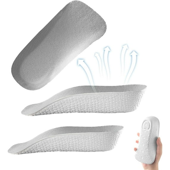 Gray Arch Support Pads,1In Arch Support Shoe Lifts for Leg Length Discrepancy,Shock Absorption Heel Lift Insole to Make You Taller(1 Pair)