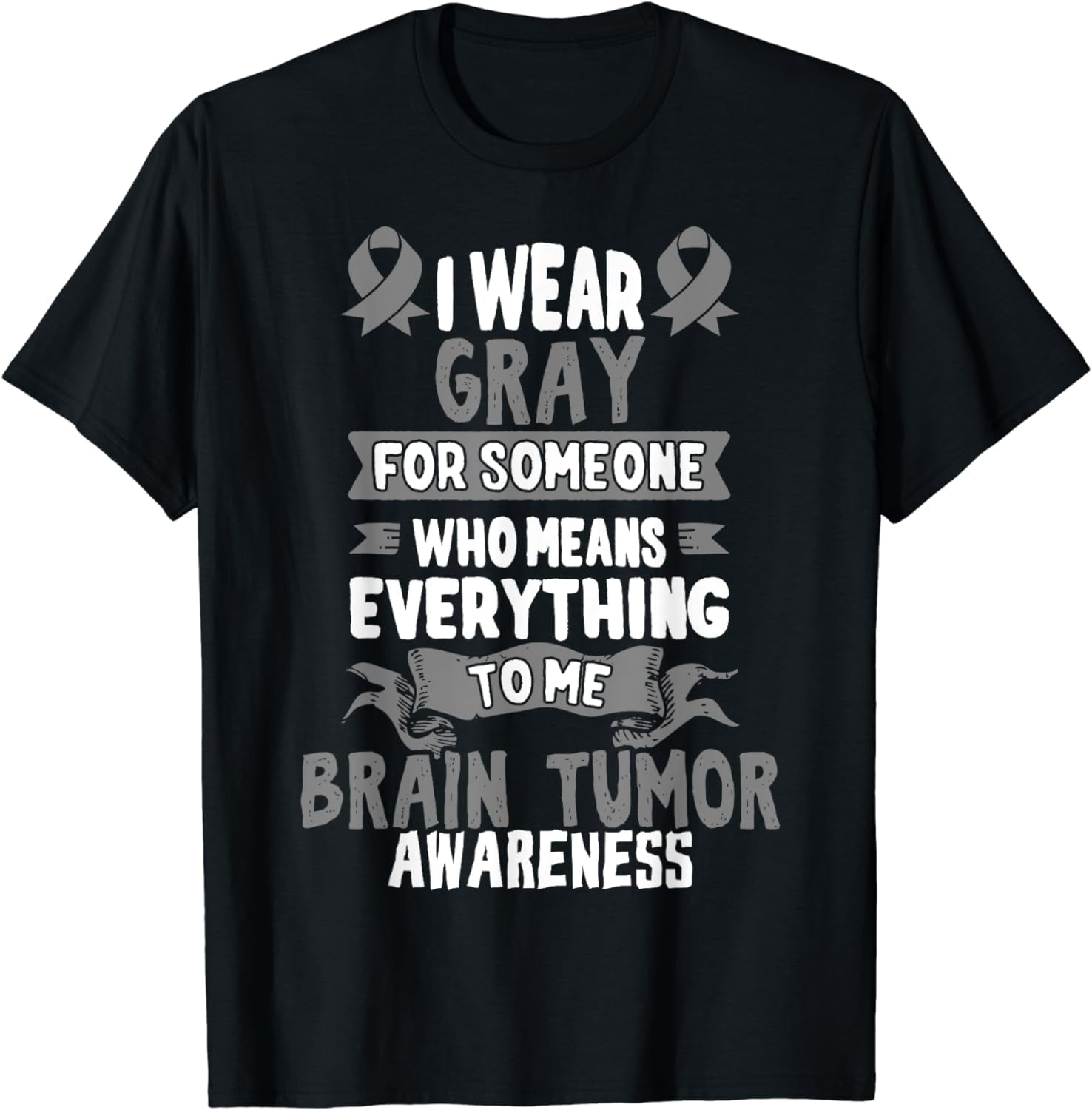 Gray Awareness Ribbon - Gift for Brain Cancer Patients - Walmart.com