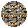 thumbnail image 1 of Gray Background Basketball Elements Pattern Round Fitted Tablecloth with Elastic Edge,Dining Table Cover Waterproof,Outdoor Round Tablecloth for Camping,Dining,Indoor and Outdoor, 1 of 7