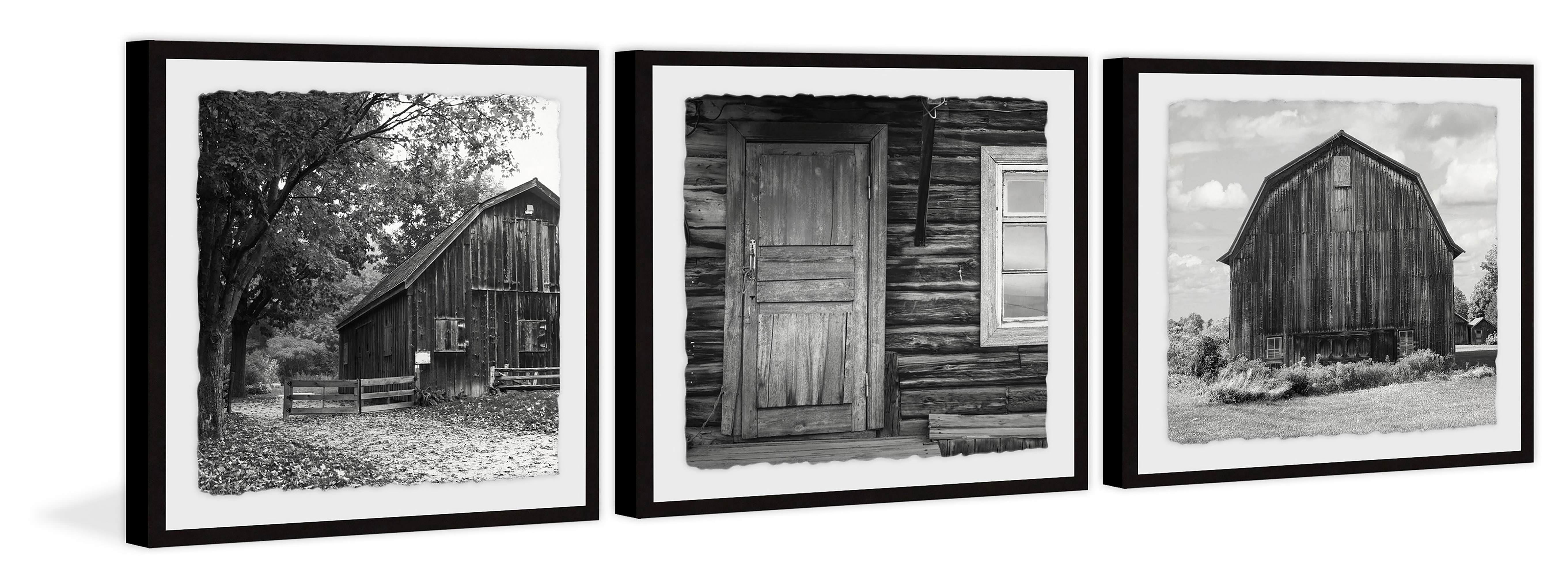 Gray Barn House Triptych