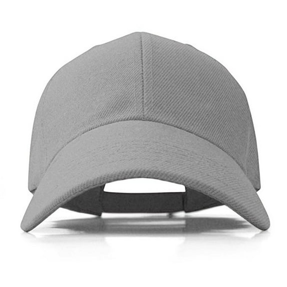 Gray Baseball Cap Mens 2Pc Summer Casual Outdoors Solid Color Sports Hat Cotton
