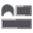 thumbnail image 1 of Gray Bathroom Rug Set Gray Bath Mat Set 3-Piece, Diatomaceous Earth Toilet Mat with Rubber Non-Slip Backing, Quick Dry Absorbent, Washable Shower and Bathroom Floor Rugs for Home Decor, 1 of 9