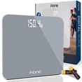thumbnail image 1 of iHome Digital Battery Powered Bathroom Scale with Backlit LCD 400 lbs Capacity, Gray, 1 of 7