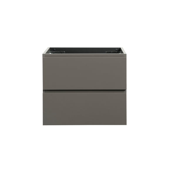 Gray Bathroom Wall Mount Cabinet Without Basin, 2 Silent Drawers, Sufficient Storage Area, Modern Flair Basin Mounted - Gray, Drawers With , Enhance Storage, Appeal