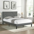 thumbnail image 1 of Gray Bed Frame, Full Size Mattress Foundation / Easy to Set Up, No Box Spring, 1 of 2