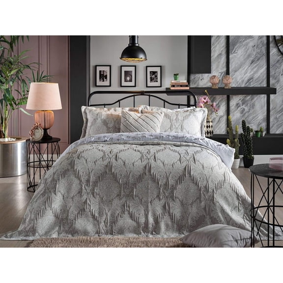 Light Gray Bedspread - King Size (3 Pieces)