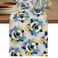 thumbnail image 1 of Gray Bees Farmhouse Table Runner 72 Inches, Spring Summer Botanical Flowers Bed Runner Dresser Scarves Tabletop for Indoor Outdoor Parties/Ceremony/Banquet, 16" x 72", 1 of 9