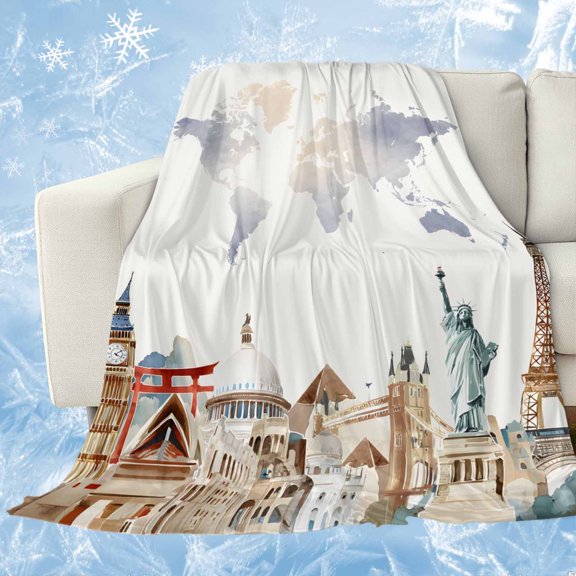 Gray Beige Map Cooling Blanket,Lightweight Breathable Summer Throw Blanket with Double Sided Cold Effect,Funny Abstract Cloud Illustration Art Picnic Blankets Bed Sheet for Hot Sleepers 30"x40"