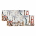 thumbnail image 1 of Gray Beige Map Curtain Valances for Windows, Kitchen Valance Window Treatments Panel 2 Pack, Funny Abstract Cloud Illustration Art Rod Pocket Short Curtains for Bathroom Bedroom 42 x 18 Inch, 1 of 8