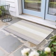 thumbnail image 1 of Gray Beige Stripe Door Mat Indoor Outdoor, Modern Art Horizontal Striped Non Slip Welcome Mat with Rubber Backing, Absorbent Fabric Front Door Mats Entryway Rug for Home Patio Entrance 16"x24", 1 of 9