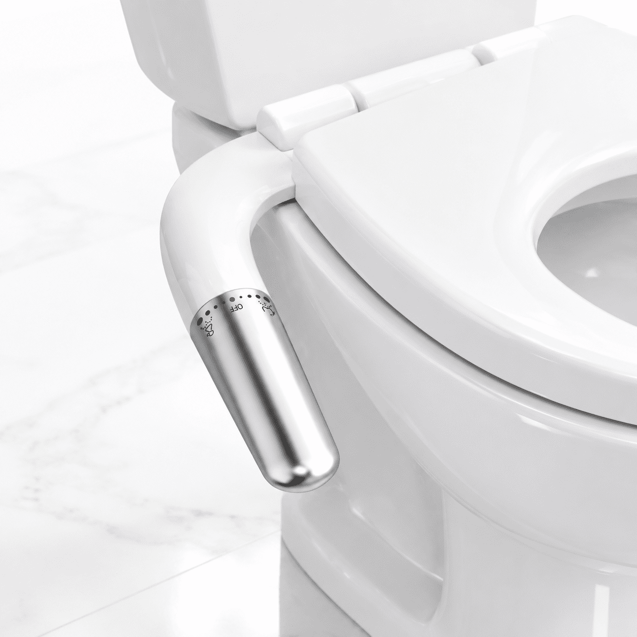 Gray Bidet Attachment for Toilet with Ultra-Slim Single-Handle Control ...