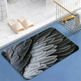 thumbnail image 1 of Gray Bird Plumage Closeup Texture Diatomite Bath Mats Bathroom Absorbent Anti Slip Floor Mat Foot Carpet Quick Dry Shower Toilet Rug Doormat Washable, 1 of 5