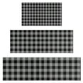 thumbnail image 1 of Gray Black Checkerboard Checkered Pattern Kitchen Rugs Sets Of 3,Kitchen Runner Rugs Non Skid Washable,Decorative Kitchen Floor Mats for Kitchen,Sink,Laundry,17"x30"+ 17"x47" + 17"x59", 1 of 6