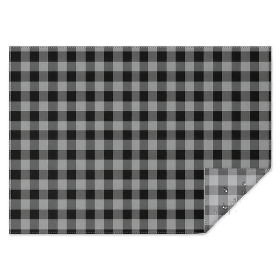 Gray Black Checkerboard Checkered Pattern Rectangle Tablecloth 60"x84",Waterproof Polyester Rectangle Table Cloth, Wipeable Spillproof Polyester Tablecloth for Dining, Camping, Indoor and Outdoor