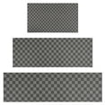 thumbnail image 1 of Gray and Black Checkerboard Pattern Kitchen Rugs Sets Of 3,Kitchen Runner Rugs Non Skid Washable,Decorative Kitchen Floor Mats for Kitchen,Sink,Laundry,17"x30"+ 17"x47" + 17"x59", 1 of 6