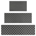 thumbnail image 1 of Gray and Black Checkerboard Pattern Kitchen Rugs Sets Of 3,Kitchen Runner Rugs Non Skid Washable,Decorative Kitchen Floor Mats for Kitchen,Sink,Laundry,17"x30"+ 17"x47" + 17"x59", 1 of 6