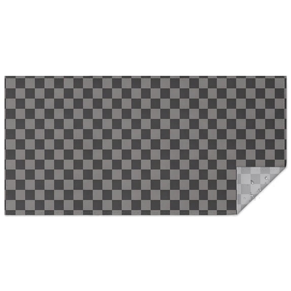Gray and Black Checkerboard Pattern Rectangle Tablecloth 60"x120",Waterproof Polyester Rectangle Table Cloth, Wipeable Spillproof Polyester Tablecloth for Dining, Camping, Indoor and Outdoor