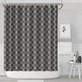thumbnail image 1 of Gray and Black Checkerboard Pattern Shower Curtain 84"x72" ,Bathroom Decorative Shower Curtains Set with 12 Hooks,Modern Waterproof Washable Shower Curtain, 1 of 6