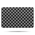 thumbnail image 1 of Gray and Black Checkered Pattern Bathroom Rugs Mat,Non Slip Microfiber Bathroom Rug,Rubber Backing,Soft Bathroom Mats for Bathroom Floor,Tub and Shower,17x27in(43x68cm), 1 of 5