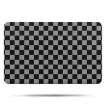 Gray and Black Checkered Pattern Bathroom Rugs Mat,Non Slip Microfiber Bathroom Rug,Rubber Backing,Soft Bathroom Mats for Bathroom Floor,Tub and Shower,17x27in(43x68cm)