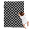 thumbnail image 1 of Gray and Black Checkered Pattern Blanket,Comfortable Soft Flannel Throw Blanket,All Season,Warm Lightweight Blankets for Sofa Bed Couch Living Room Chair,30"x40", 1 of 4